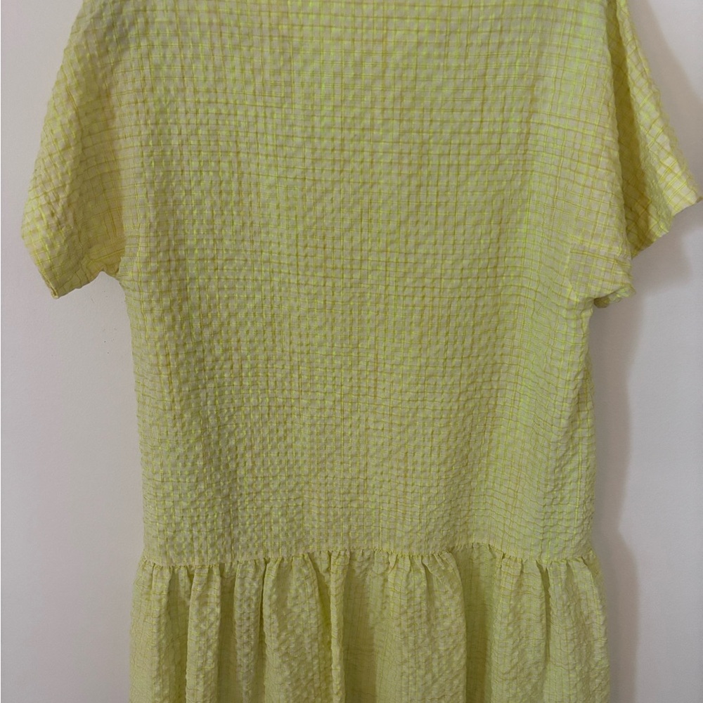 Corey Lynn Calter Neon Lemon Grid Dress